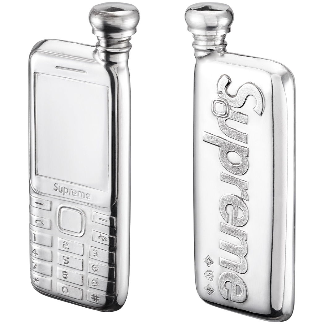 Burner Phone Pewter Flask
